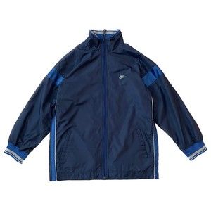 Vintage Y2K Nike Youth XL (18-20) Blue Full Zip Wind Breaker Track Jacket